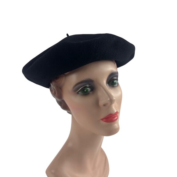 Restoration Hardware Black Beret Hat Virgin Wool The Last Of The True French Ber main image 8